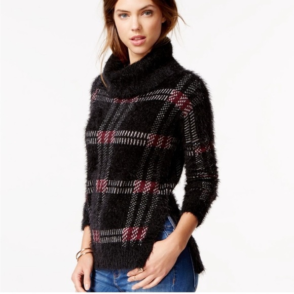 Anthropologie sanctuary eyelash fuzzy turtleneck sweater size small - Picture 2 of 10